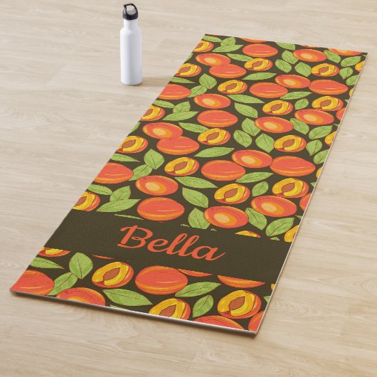 Zoete zomer perzik patroon yogamat (In situ)