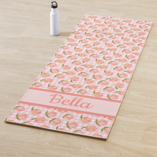 Zoete zomer perzik patroon yogamat (In situ)