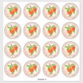 Zoete zomer perziken perzik conserven inblikken sticker (Vel)