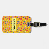 Zoete zomer rode bloem, glazen, kers bagagelabel (Voorkant horizontaal)