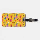 Zoete zomer rode bloem, glazen, kers bagagelabel (Achterkant horizontaal)