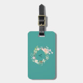 Zoete Zomer Roos Guirlande Persoonlijk Bagagelabel (Voorkant verticaal)