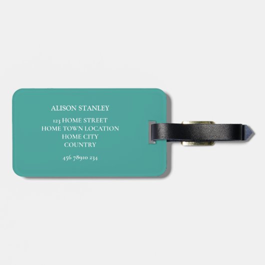 Zoete Zomer Roos Guirlande Persoonlijk Bagagelabel (Achterkant horizontaal)