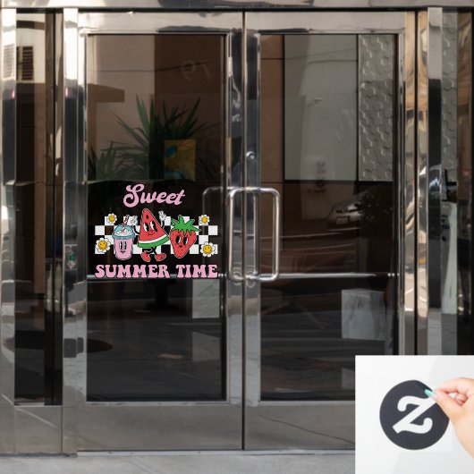 Zoete Zomer Tijd Raamsticker (Kantoordeur)