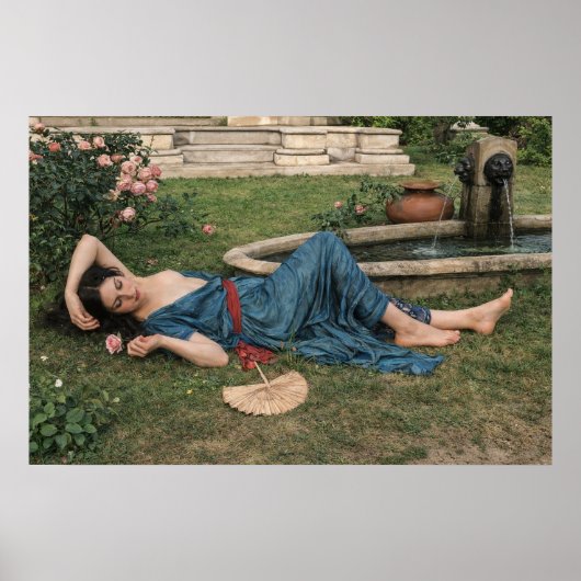 Zoete Zomer van John William Waterhouse Poster (Voorkant)