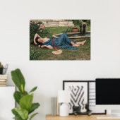 Zoete Zomer van John William Waterhouse Poster (Thuiskantoor)