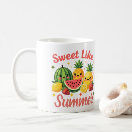 Zoete Zomer Vrucht Vrienden Koffiemok