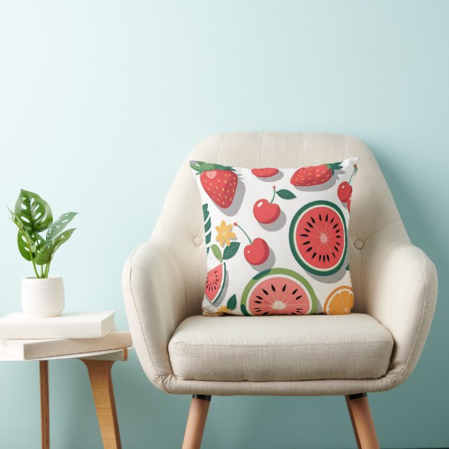Zoete Zomer Vruchten Decorative Worp Kussen (Stoel)