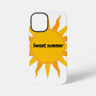 Zoete Zomer Zon Grafische Witte Hoes voor Telefoon iPhone 12 Mini Hoesje