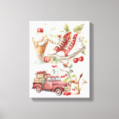 Zoete zomerkersen canvas afdruk (Voorkant)