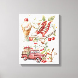 Zoete zomerkersen canvas afdruk