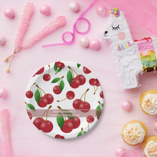 zoete zomerkersen papieren bordje (Feest)