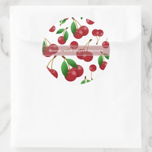 zoete zomerkersen ronde sticker (Tas)