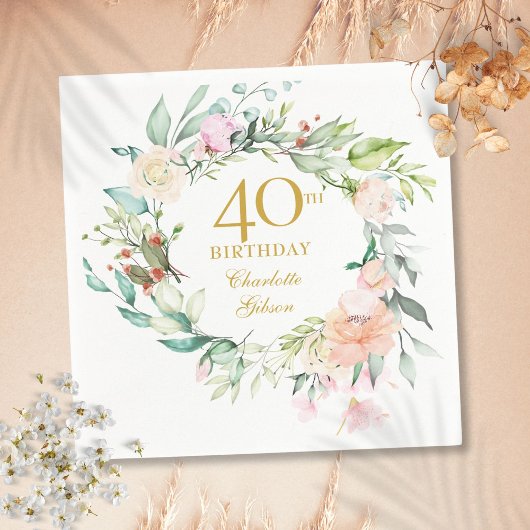 Zoete Zomerrozen Slinger 40e Verjaardag Servet