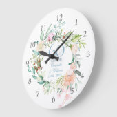 Zoete zomerrozenkrans 60/75ste verjaardag grote klok (Hoek)