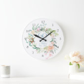 Zoete zomerrozenkrans 60/75ste verjaardag grote klok (Huis)