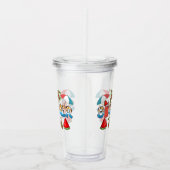 zoete zomertijd | Kleurrijke Watermeloen Slice Acryl Drinkbeker (Rechts)