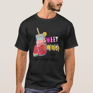 Zoete zomertijd lunchlady van dienst t-shirt