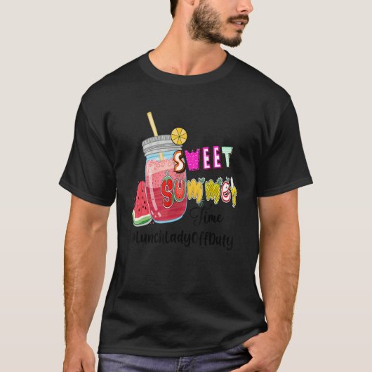 Zoete zomertijd lunchlady van dienst t-shirt (Voorkant)