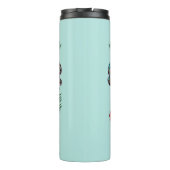 zoete zomertijd | Tropische vruchten en bloemen Thermosbeker (Achterkant)