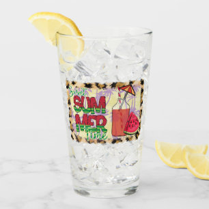 zoete zomertijd   Watermeloen, strand en luipaard Glas