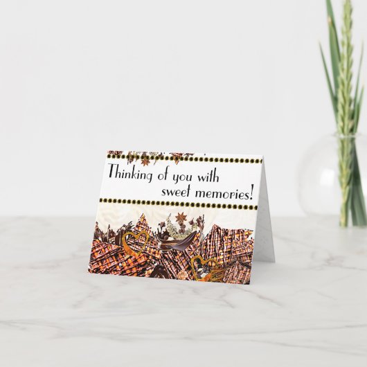 ZOETE ZONDAG! :)  "DENKEND AAN JOU"  4 x5.6  KAART (Voorkant)