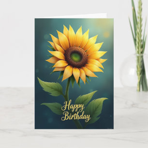 Zoete Zonnebloem Bloemkaart Kaart