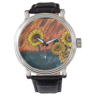 Zoete zonnebloem horloge