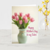Zoete Zusters Moederdag kaart (Gele Bloem)