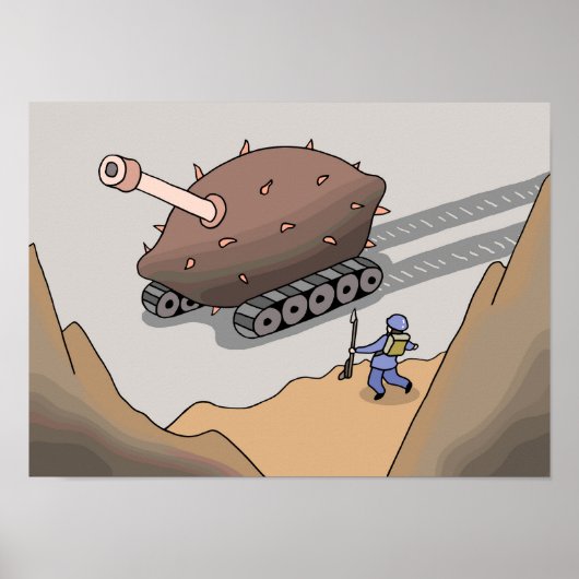Zoeteaardappeltanks marcheren vooruit. poster (Voorkant)