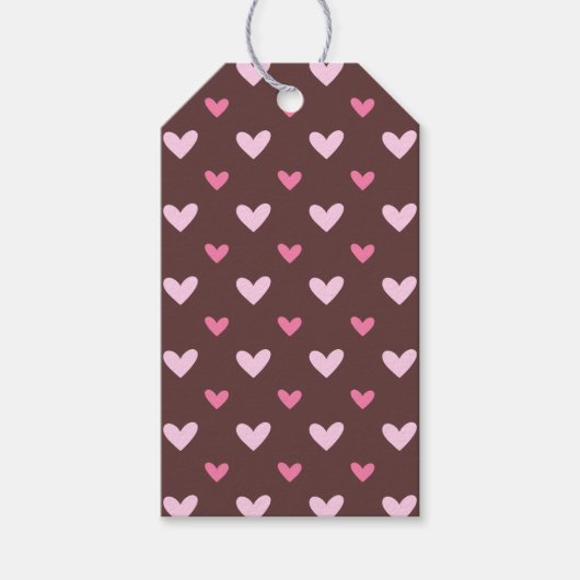 Zoeteliefscadeautag – Roze & Blos Hartjes Cadeaulabel (Voorkant)