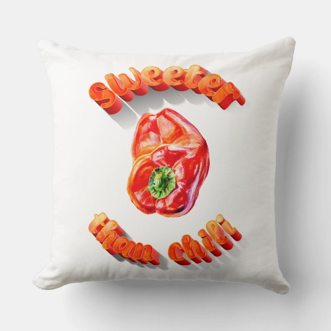 Zoeter dan chili rode paprika kussen (Voorkant)