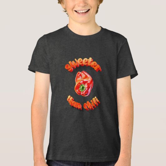 Zoeter dan chili rode paprika Tri-Blend shirt (Voorkant)