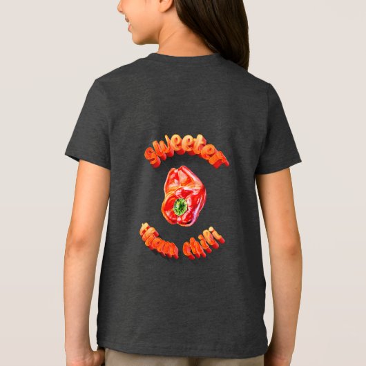 Zoeter dan chili rode paprika Tri-Blend shirt (Achterkant)