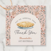 Zoeter dan Pie Roze Bloemen Verjaardag Bedankt Bedankjes Labels (Voorkant)
