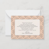 Zoeter dan Pie Sinaasappel Baby shower Dank u Notitiekaartje (Achterkant)