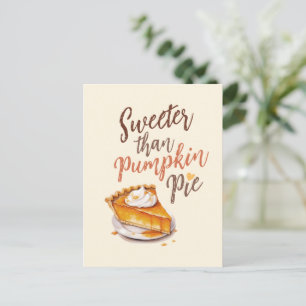 Zoeter dan pompoentaart – Herfst pompoentaart Briefkaart