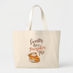 Zoeter dan pompoentaart – Herfst pompoentaart Grote Tote Bag