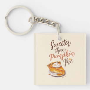 Zoeter dan pompoentaart – Herfst pompoentaart Sleutelhanger