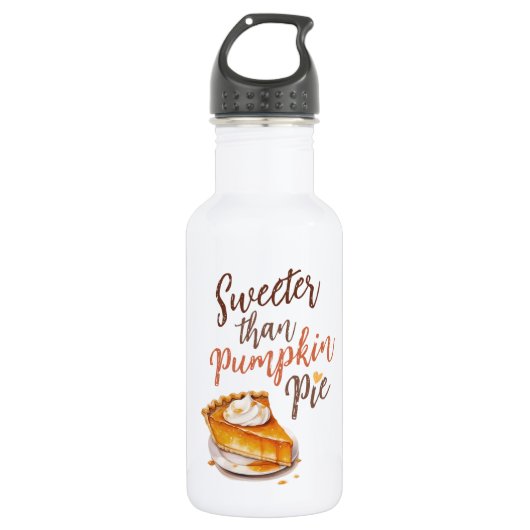 Zoeter dan pompoentaart – Herfst pompoentaart Waterfles (Voorkant)