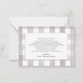 Zoeter dan taart Baby shower Dank u Notitiekaartje (Achterkant)