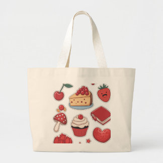 ZoeteTand Dessert Pattern Boodschappentas  Grote Tote Bag