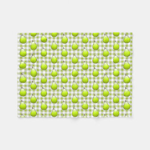 zoetgroene peer fleece deken