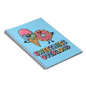 Zoetheid Overload | Donut & Ijsje Kinderen Notitieboek (Rechterzijde)