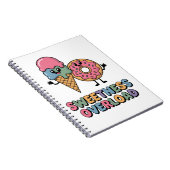Zoetheid Overload | Donut & Ijsje Kinderen Notitieboek (Rechterzijde)