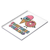 Zoetheid Overload | Donut & Ijsje Kinderen Notitieboek (Linkerzijde)