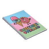 Zoetheid Overload | Donut & Ijsje Kinderen Notitieboek (Rechterzijde)