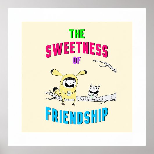 zoetheid van vriendschap kat juli doedelen 30 vrie folie afdrukken (Voorkant)