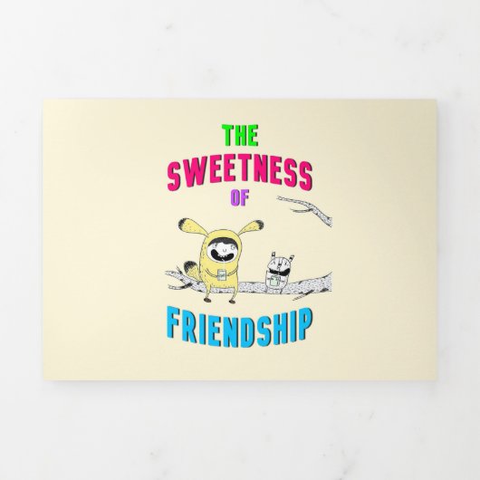 Zoetheid Van Vriendschap Kat Juli Krabbel 30 Vrien Drieluik Uitnodiging (Cover)