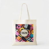 Zoethout Allerlei Monogram Initialen Canvas tas (Voorkant)